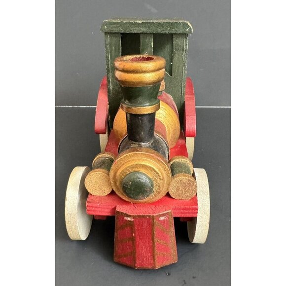 Wooden Train True Vintage Childs Christmas Toy 7” Wheels Work Kids Choo Decor - Picture 4 of 11